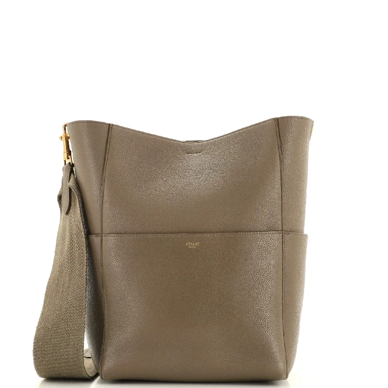 Christian Dior Saddle bags with a studded trim for a bold lookSangle Seau Bag Calfskin Large