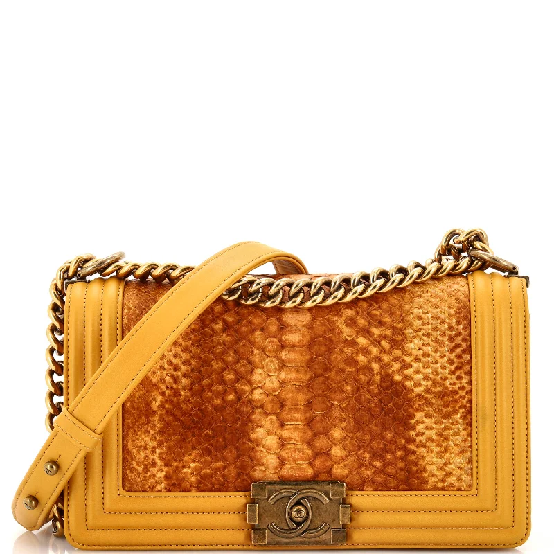 High - fashion Christian Dior bags with a geometric patternBoy Flap Bag Python Old Medium