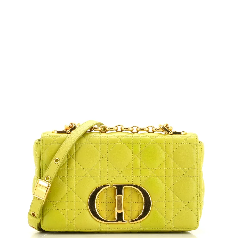 Contemporary Christian Dior handbags with a unique shapeCaro Bag Cannage Quilt Calfskin Small