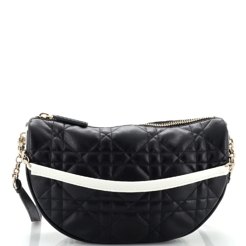 Christian Dior handbags with a detachable mirror for on - the - go touch - upsVibe Hobo Cannage Quilt Lambskin Medium