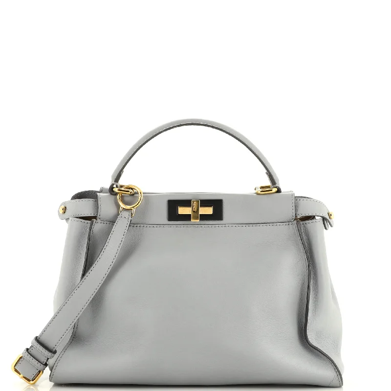 Christian Dior Saddle bags with a patent leather finish for a shiny lookPeekaboo Bag Rigid Leather Regular