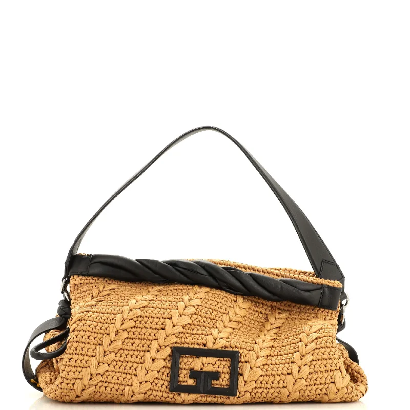 Contemporary Christian Dior handbags with a unique shapeID93 Bag Woven Raffia Large