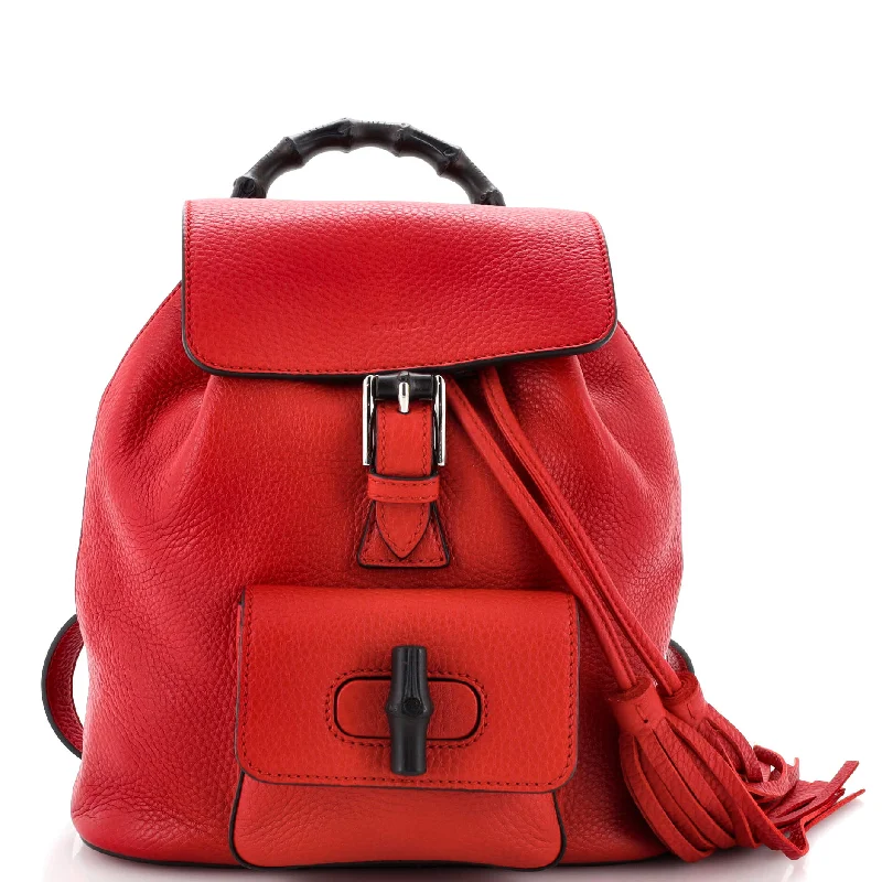 Trendsetting Christian Dior crossbody bags with a colorful strapBamboo Tassel Backpack Leather Mini