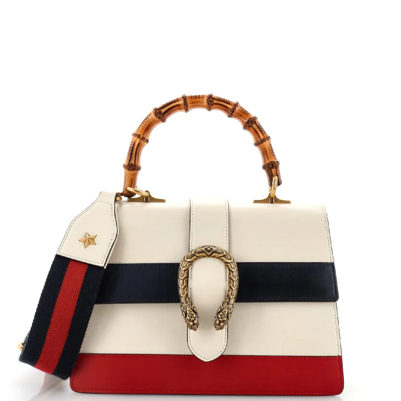 Christian Dior handbags with a back - pocket for quick storageDionysus Bamboo Top Handle Bag Colorblock Leather Medium