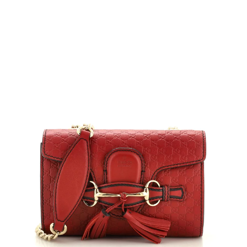 Christian Dior bags with a detachable coin purse insideEmily Chain Flap Bag Microguccissima Leather Mini