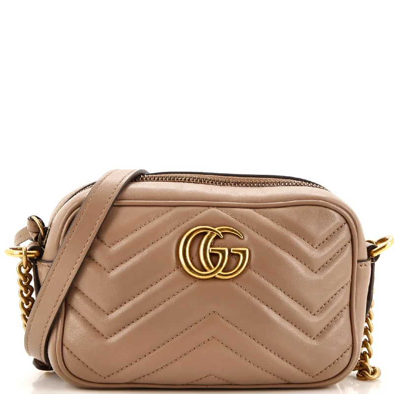 Christian Dior handbags with a snap - button closure and a decorative buckleGG Marmont Shoulder Bag Matelasse Leather Mini