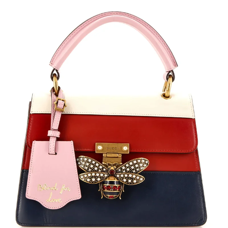 Christian Dior bags with a detachable coin purse insideQueen Margaret Top Handle Bag Colorblock Leather Small