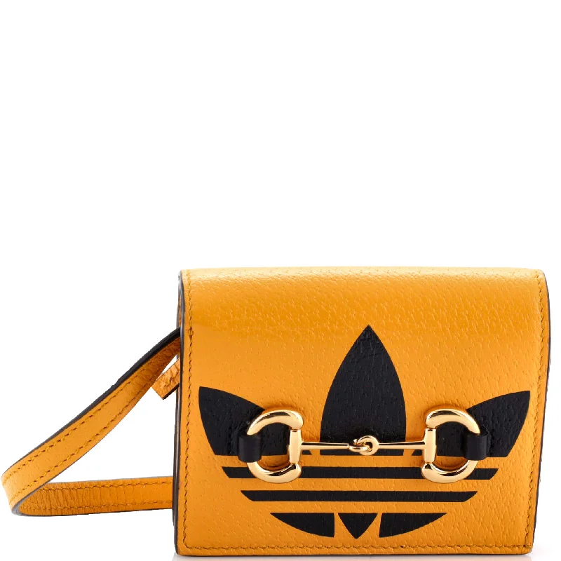 Contemporary Christian Dior handbags with a unique shapex adidas Horsebit Flap Card Case on Strap Leather